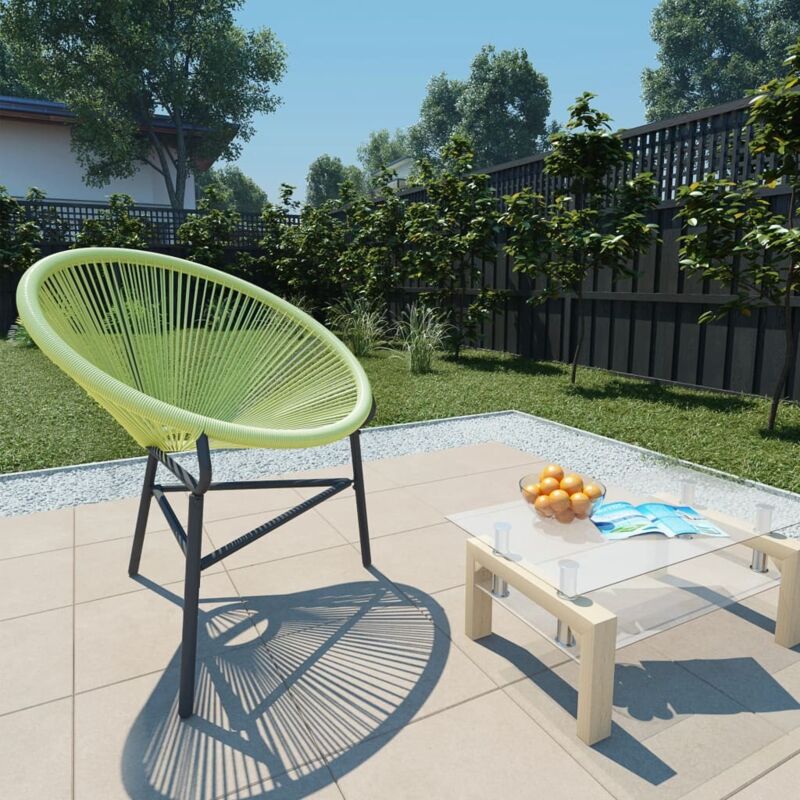 foto del prodotto vidaxl sedia acapulco da giardino in polyrattan verde
