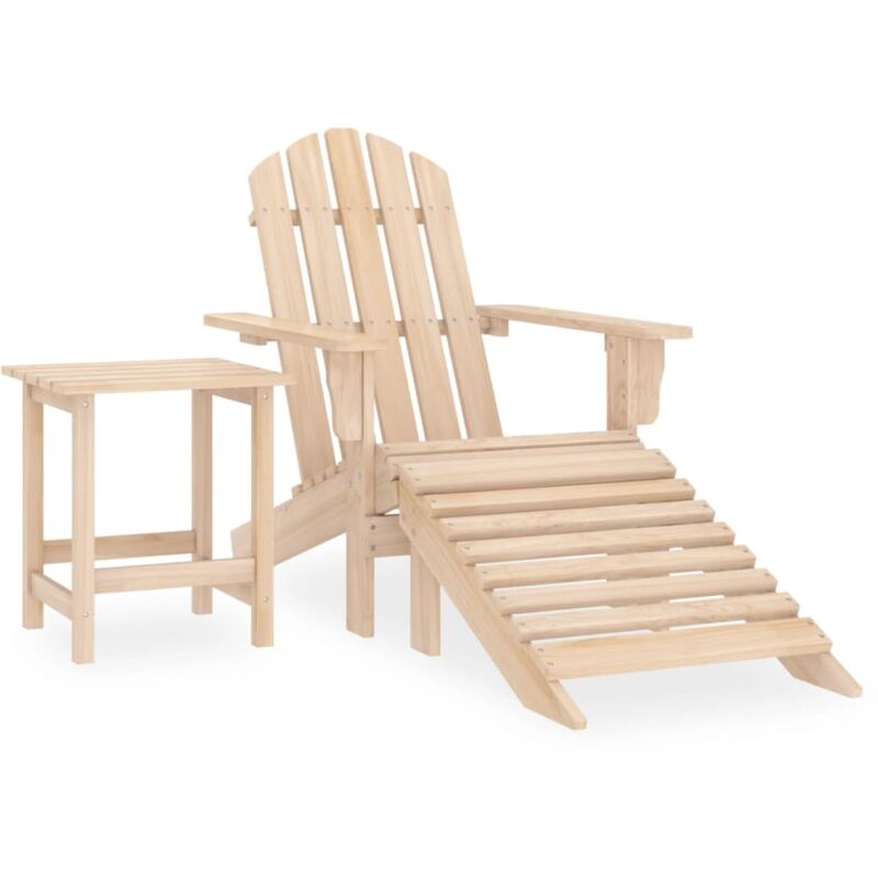 foto del prodotto vidaxl sedia adirondack con poggiapiedi e tavolo massello di abete
