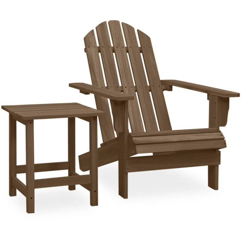 foto del prodotto vidaxl sedia adirondack con tavolo abete massello marrone