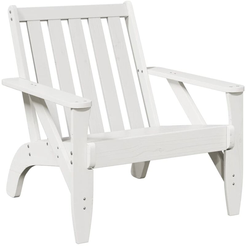 foto del prodotto vidaxl sedia adirondack da giardino bianca legno massello di pino