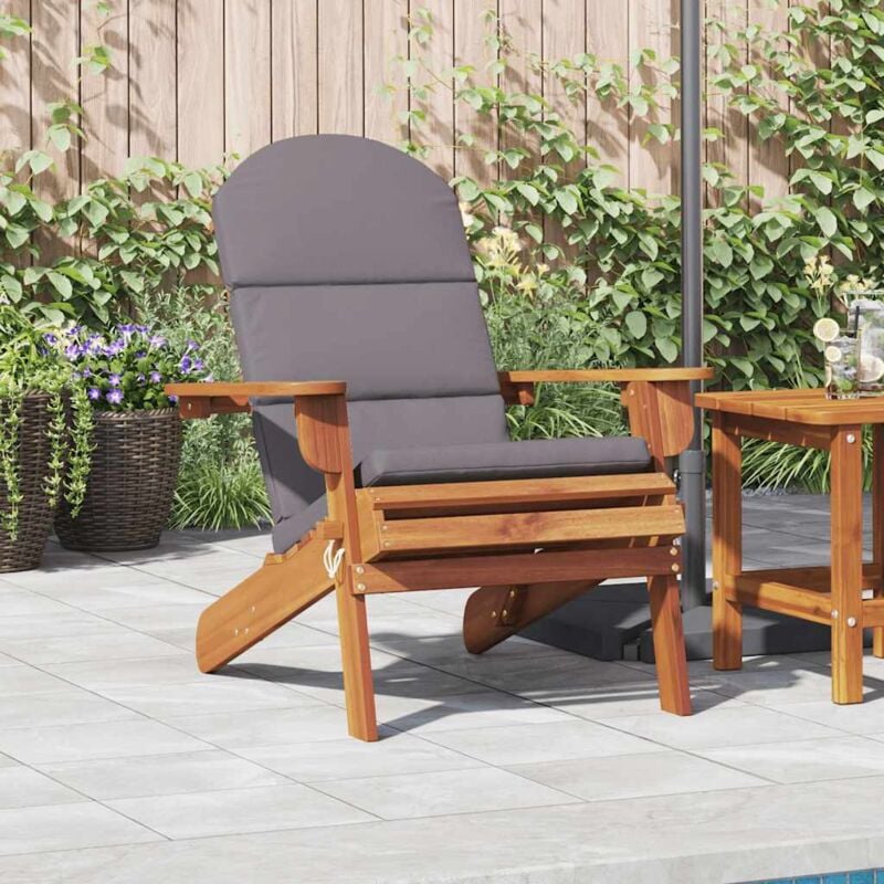 foto del prodotto vidaxl sedia adirondack da giardino con cuscini legno massello acacia