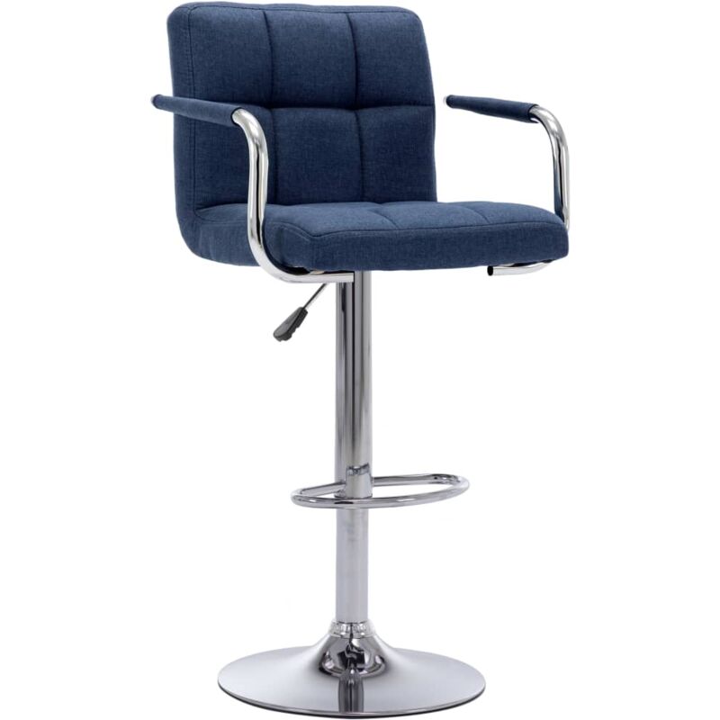 foto del prodotto vidaxl sedia da bar blu in tessuto 368381