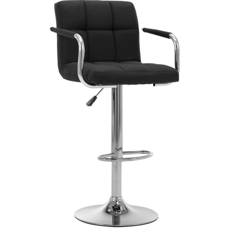foto del prodotto vidaxl sedia da bar nera in tessuto 358357