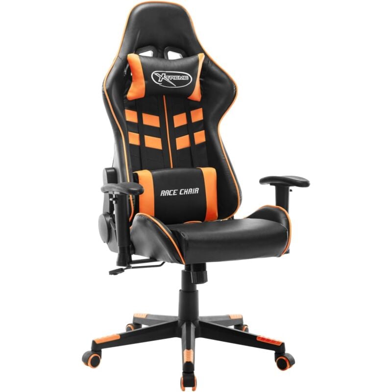 foto del prodotto vidaxl sedia da gaming nera e arancione in similpelle 584056