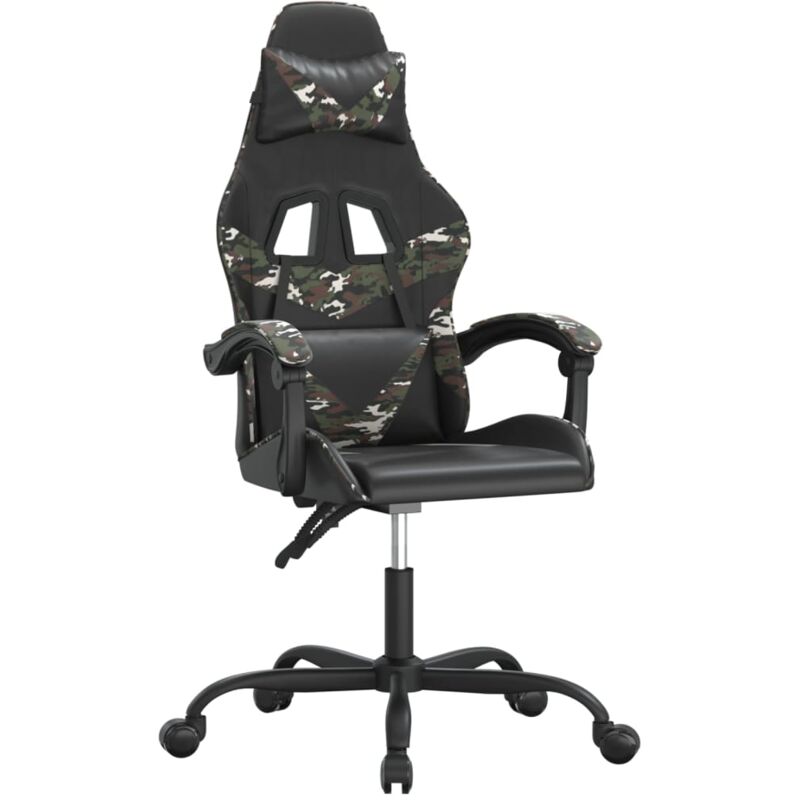 foto del prodotto vidaxl sedia da gaming nero e mimetico in similpelle