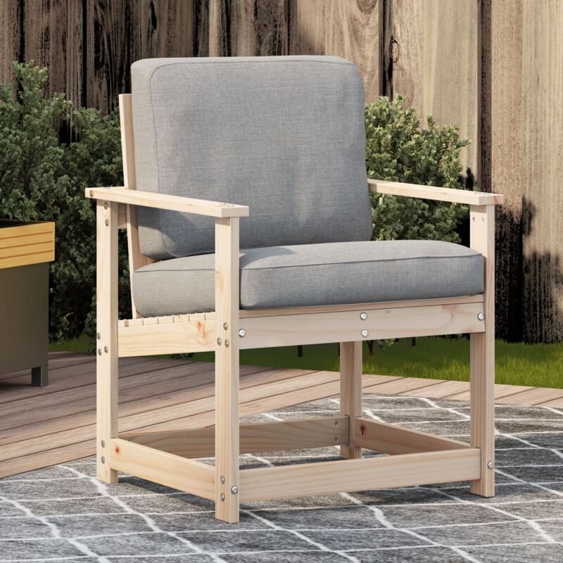 foto del prodotto vidaxl sedia da giardino 62x56x77 cm in legno massello di pino