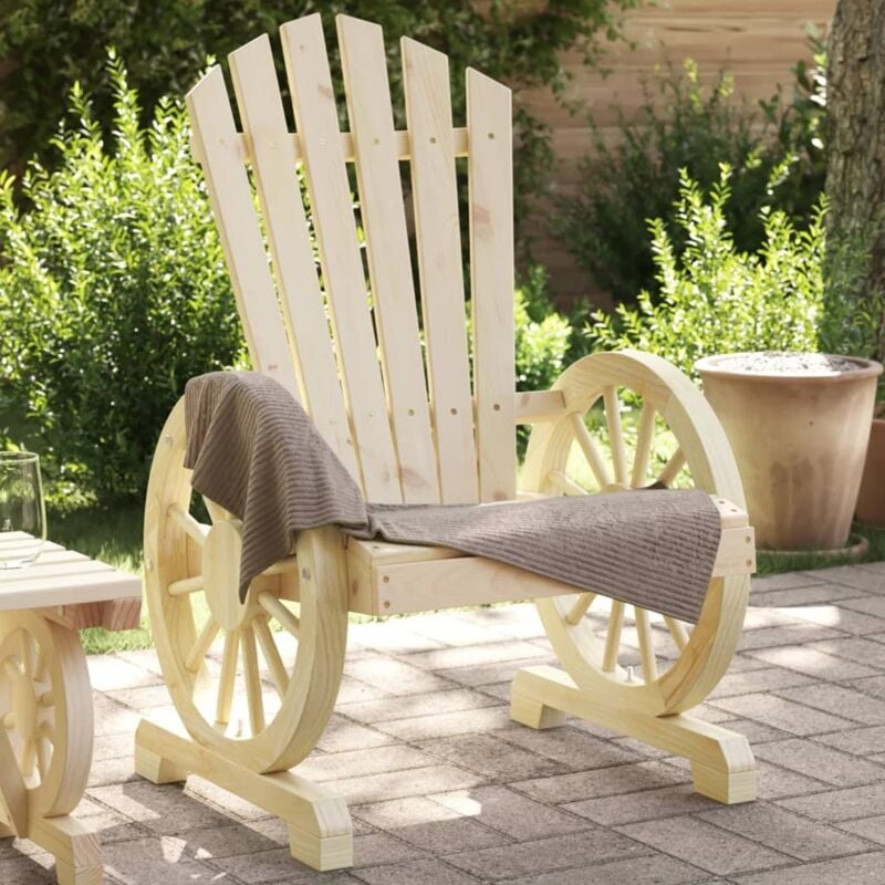 foto del prodotto vidaxl sedia da giardino adirondack in legno massello di abete