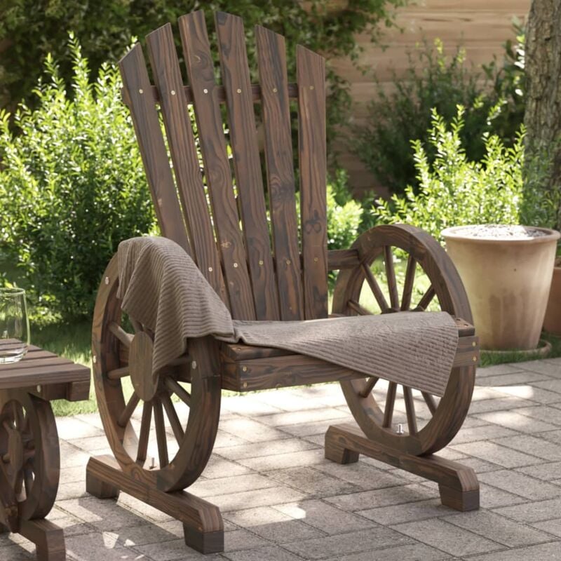 foto del prodotto vidaxl sedia da giardino adirondack in legno massello di abete