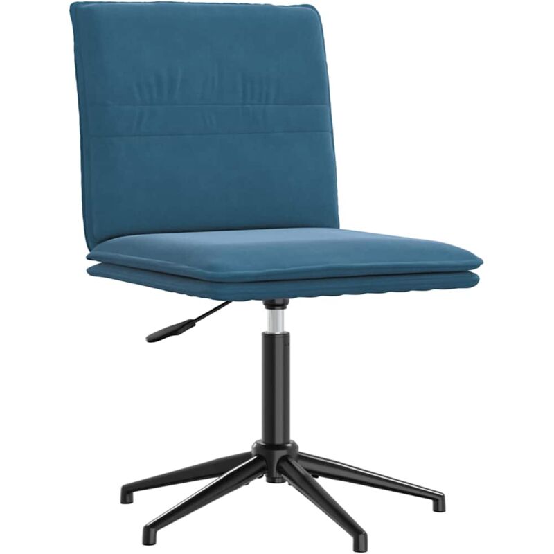foto del prodotto vidaxl sedia da pranzo blu in velluto