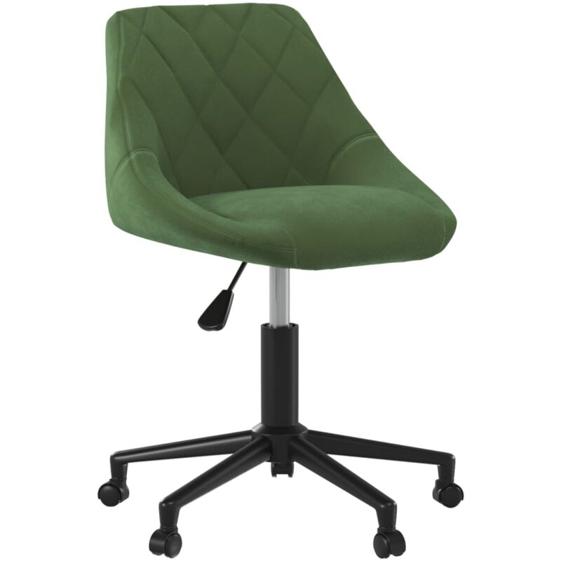 foto del prodotto vidaxl sedia da pranzo girevole verde scuro in velluto
