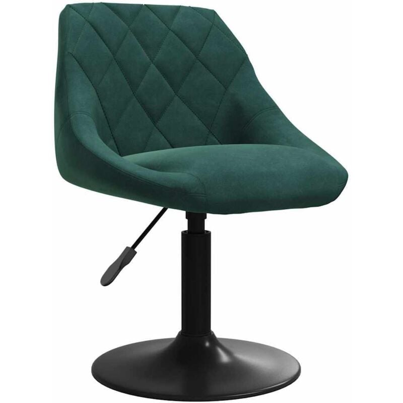 foto del prodotto vidaxl sedia da pranzo verde scuro in velluto 968750