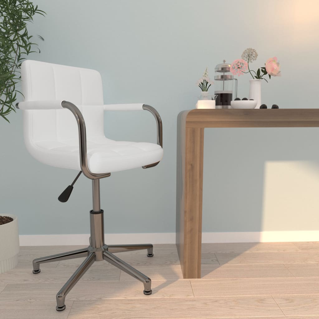 foto del prodotto vidaxl sedia da ufficio girevole bianca in similpelle