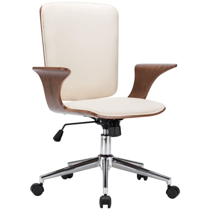 foto del prodotto vidaxl sedia da ufficio girevole in similpelle e legno curvato