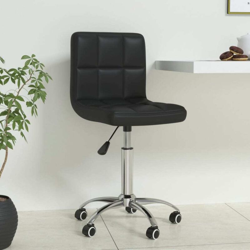 foto del prodotto vidaxl sedia da ufficio girevole nera in similpelle