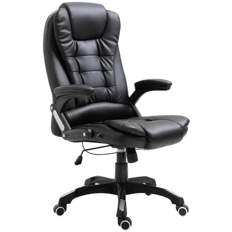 foto del prodotto vidaxl sedia da ufficio in similpelle con altezza e schienale regolabili vari colori colore nero