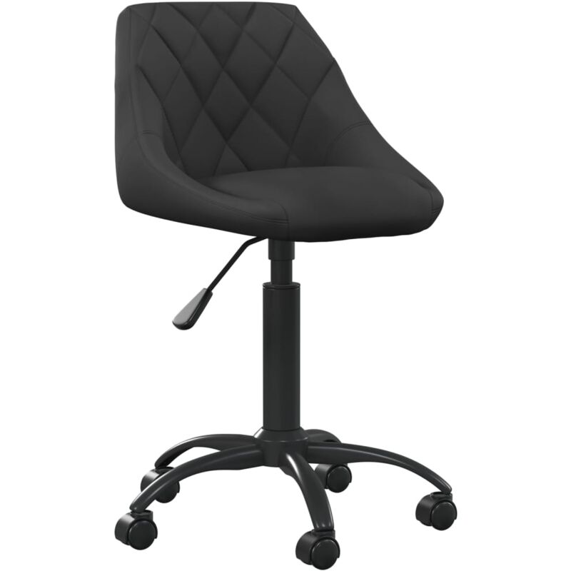 foto del prodotto vidaxl sedia da ufficio nera in velluto 203084