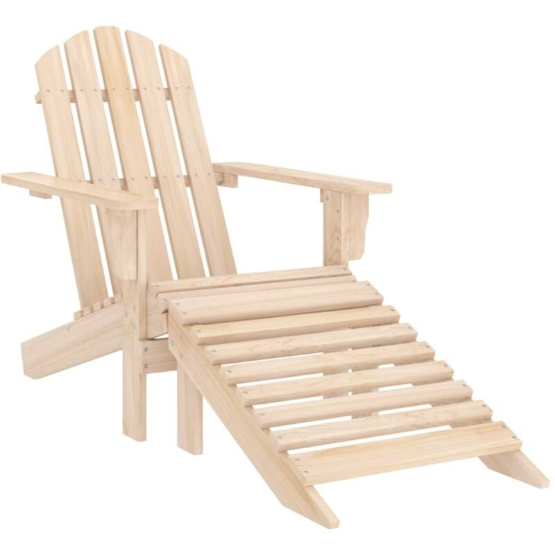 foto del prodotto vidaxl sedia giardino adirondack con ottomana massello di abete