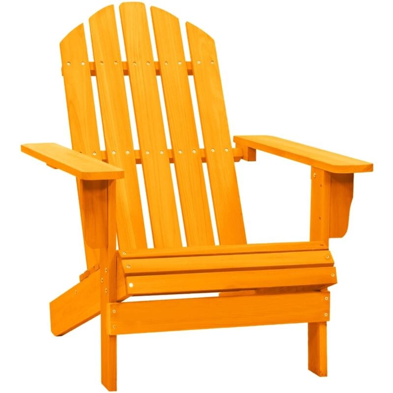 foto del prodotto vidaxl sedia giardino adirondack in legno massello di abete arancione