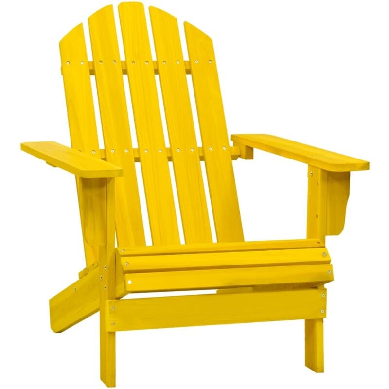 foto del prodotto vidaxl sedia giardino adirondack in legno massello di abete gialla