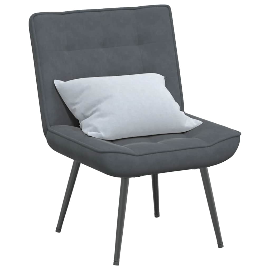 foto del prodotto vidaxl sedia relax 64x74x84 cm grigio scuro in velluto