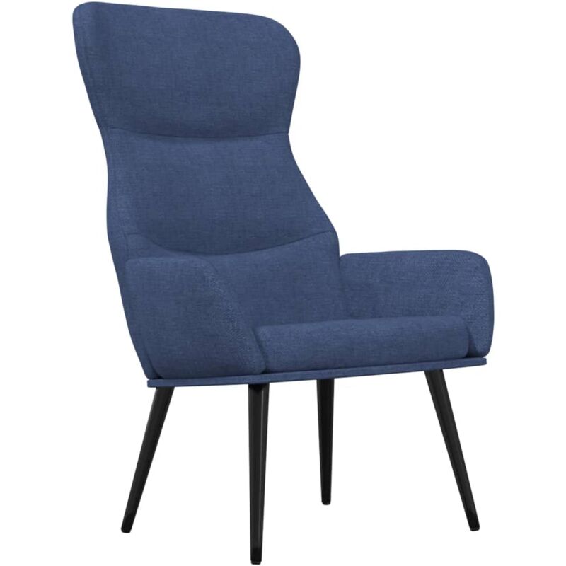 foto del prodotto vidaxl sedia relax blu in tessuto