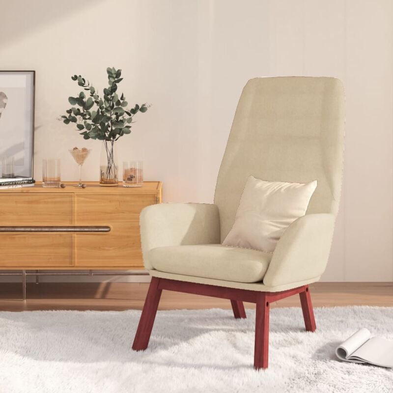 foto del prodotto vidaxl sedia relax crema in tessuto 858371