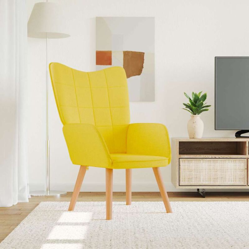 foto del prodotto vidaxl sedia relax giallo senape in tessuto