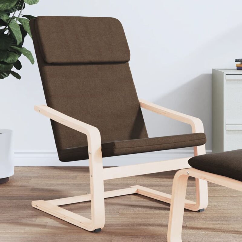 foto del prodotto vidaxl sedia relax marrone scuro in tessuto 882613