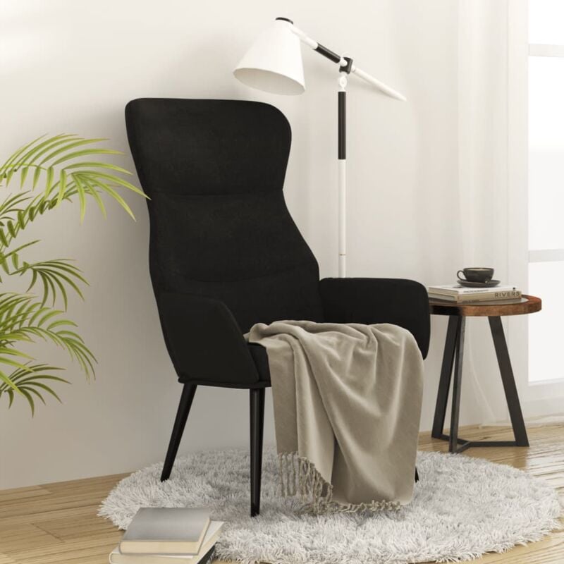 foto del prodotto vidaxl sedia relax nera in tessuto 315615