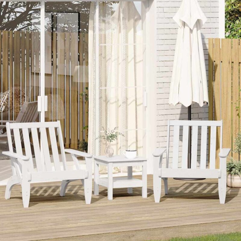 foto del prodotto vidaxl sedie adirondack da giardino 2pz bianche legno massello di pino