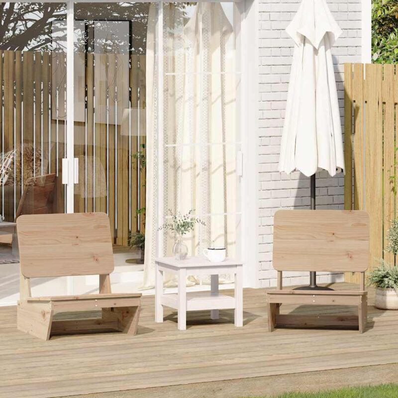foto del prodotto vidaxl sedie da giardino 2 pz 60x64x70,5 cm legno massello di pino