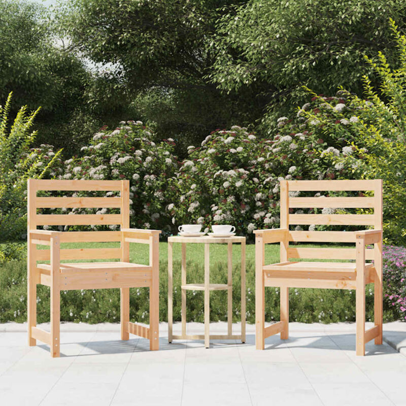 foto del prodotto vidaxl sedie da giardino 2pz 60x48x91 cm legno massello di pino