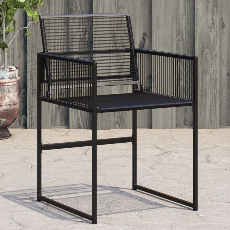 foto del prodotto vidaxl sedie da giardino 4 pz nere in polyrattan