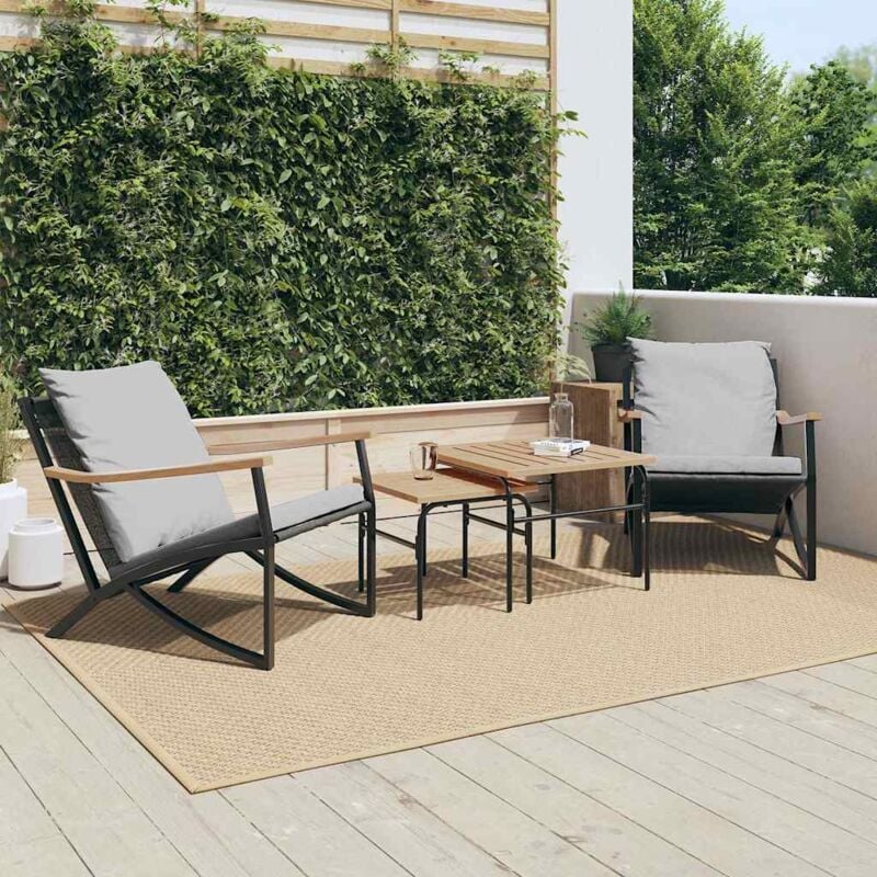 immagine 0 del prodotto vidaxl sedie da giardino con cuscini 2pz nere in acciaio