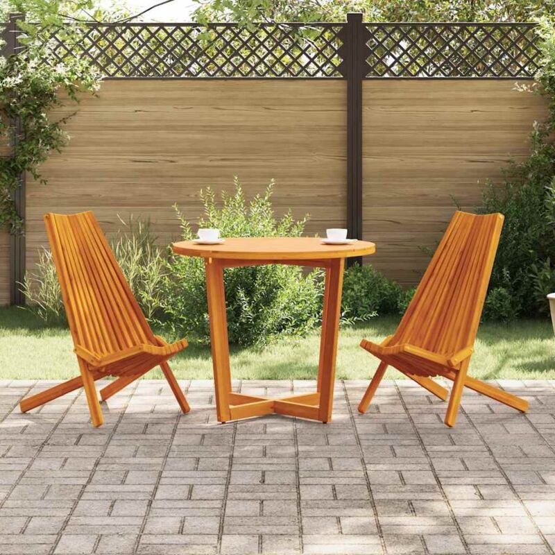 foto del prodotto vidaxl sedie da giardino pieghevoli 2 pcs in legno di acacia