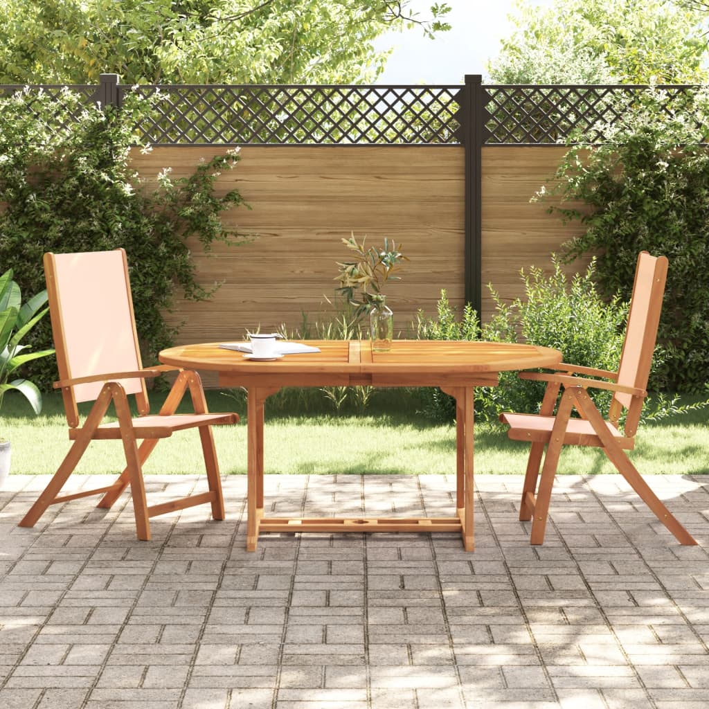 foto del prodotto vidaxl sedie da giardino pieghevoli 2 pz massello acacia e textilene