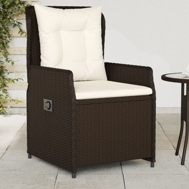 foto del prodotto vidaxl sedie da giardino reclinabili 2 pz marrone polyrattan
