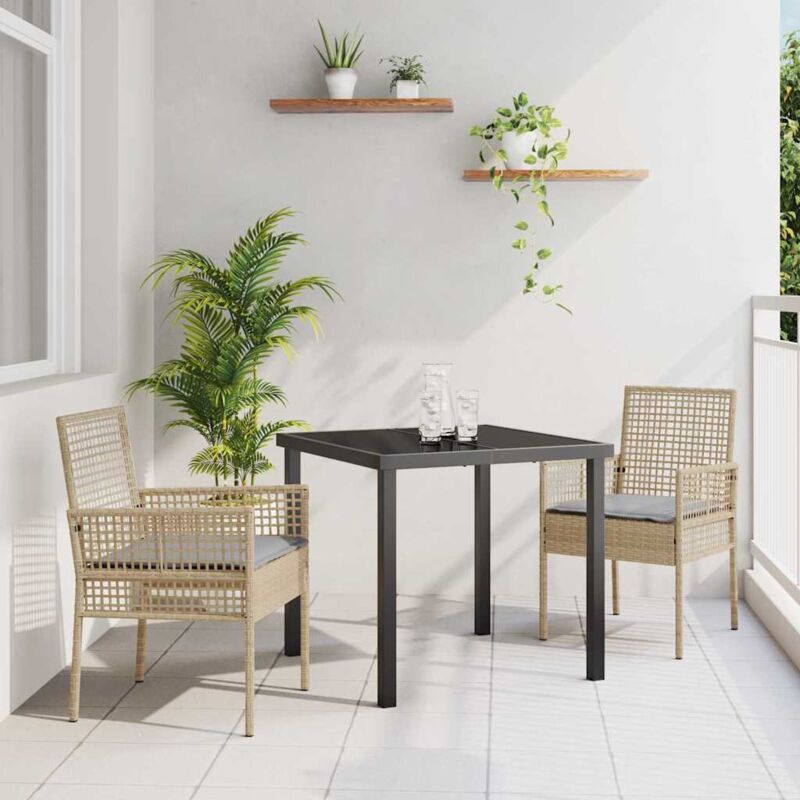 immagine 0 del prodotto vidaxl sedie da giardino , set di 2 con cuscini beige in rattan sintetico