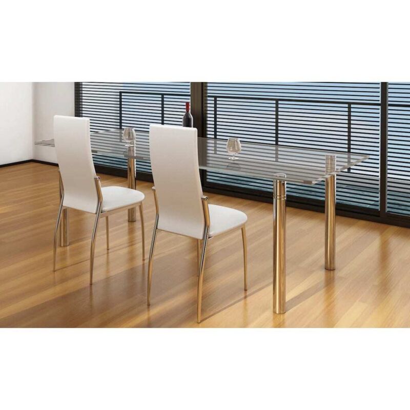 foto del prodotto vidaxl sedie da pranzo 2 pz bianche in similpelle