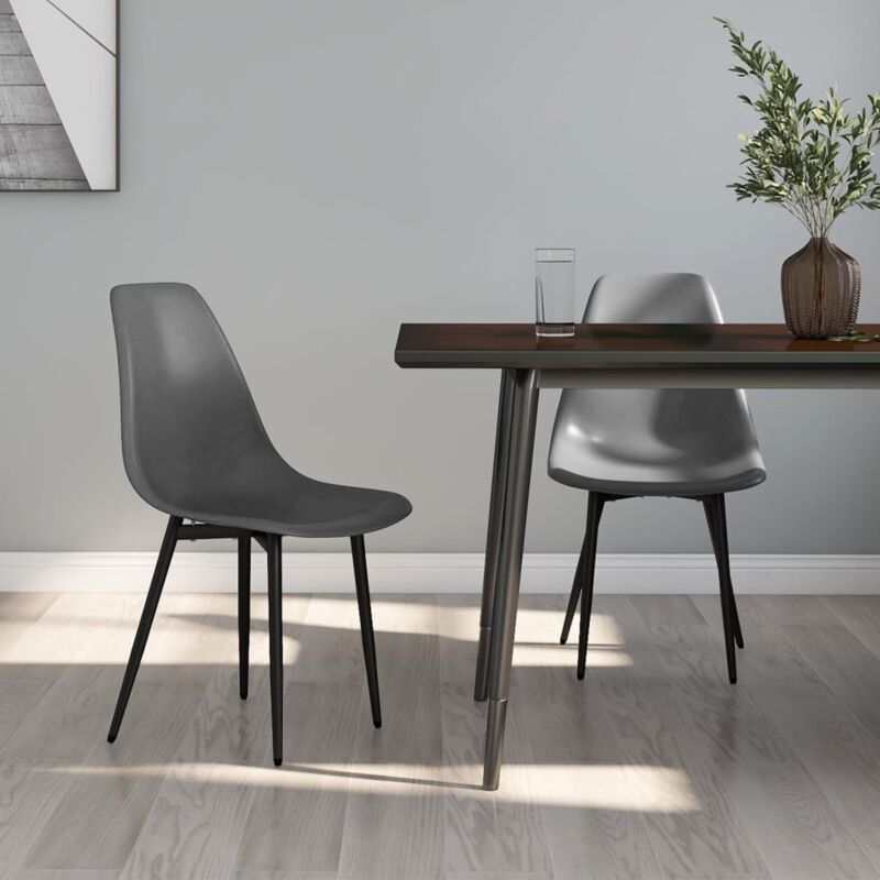 foto del prodotto vidaxl sedie da pranzo 2 pz grigie in pp 356994