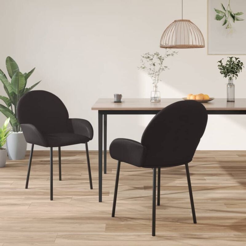 foto del prodotto vidaxl sedie da pranzo 2 pz nere in similpelle 389381