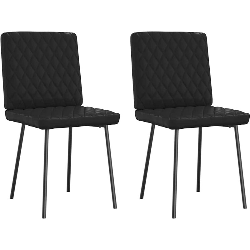 foto del prodotto vidaxl sedie da pranzo 2 pz nere in similpelle