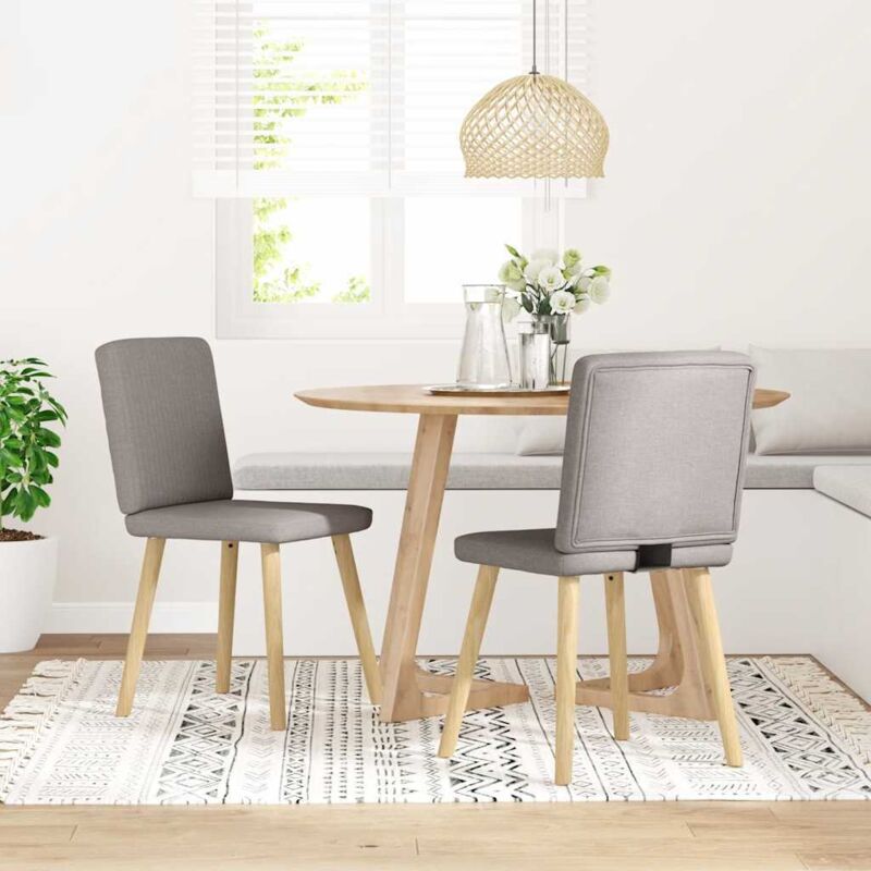 foto del prodotto vidaxl sedie da pranzo 2 pz tortora in tessuto