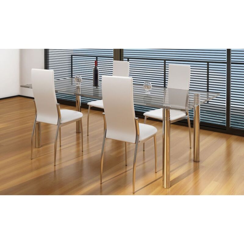 immagine 0 del prodotto vidaxl sedie da pranzo 4 pz bianche in similpelle 530179