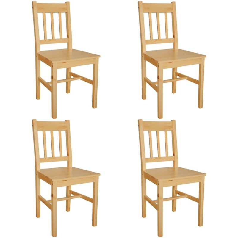 foto del prodotto vidaxl sedie da pranzo 4 pz in legno di pino