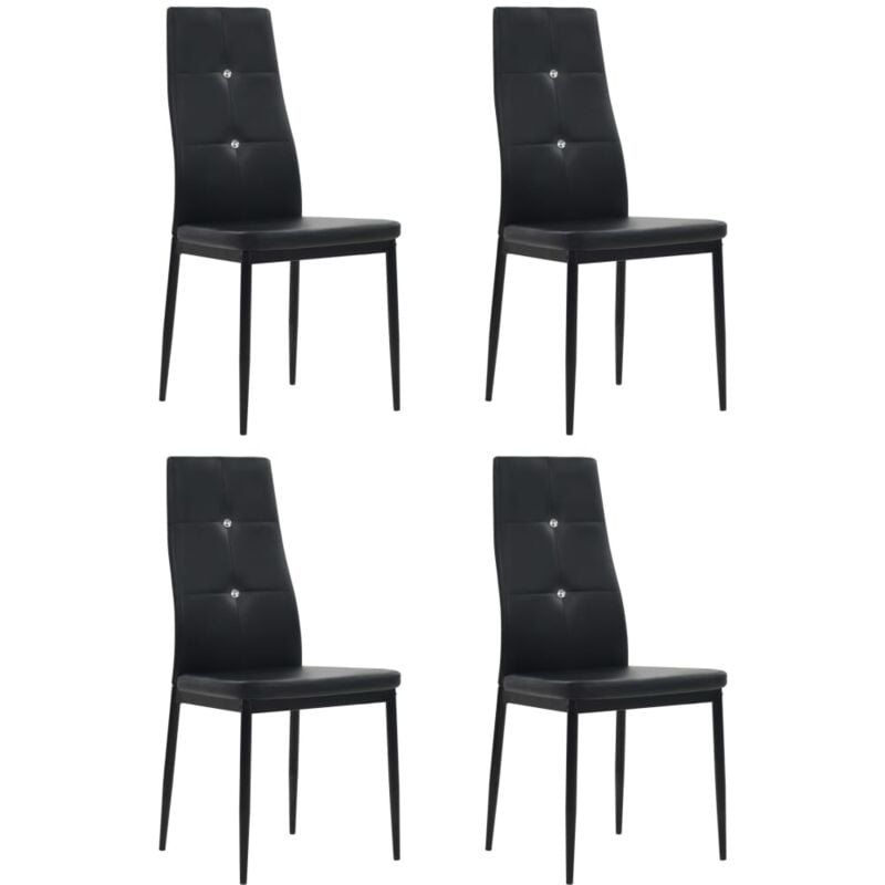 foto del prodotto vidaxl sedie da pranzo 4 pz nere in similpelle