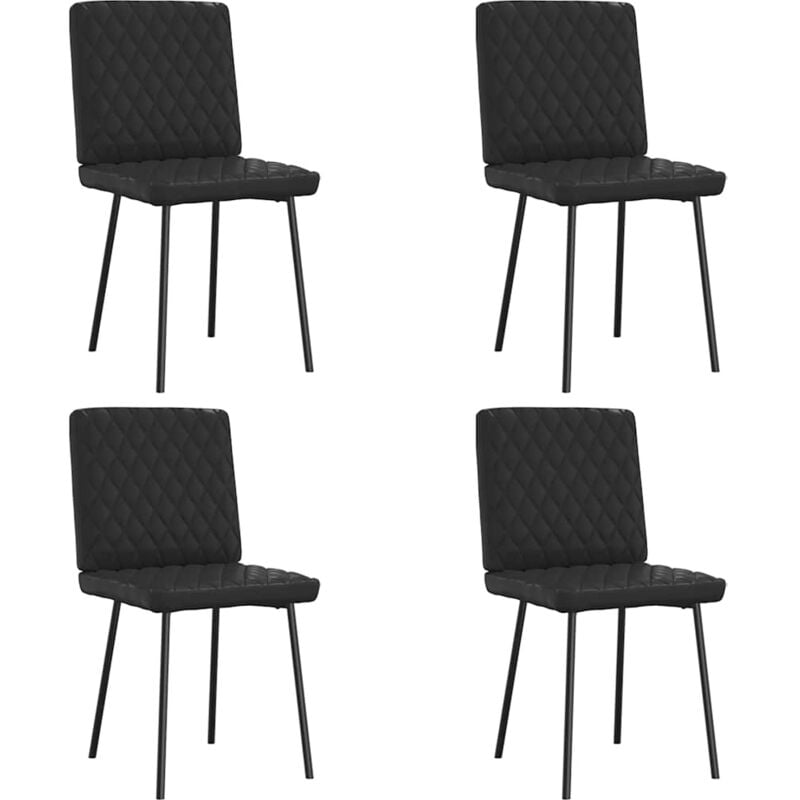 foto del prodotto vidaxl sedie da pranzo 4 pz nere in similpelle