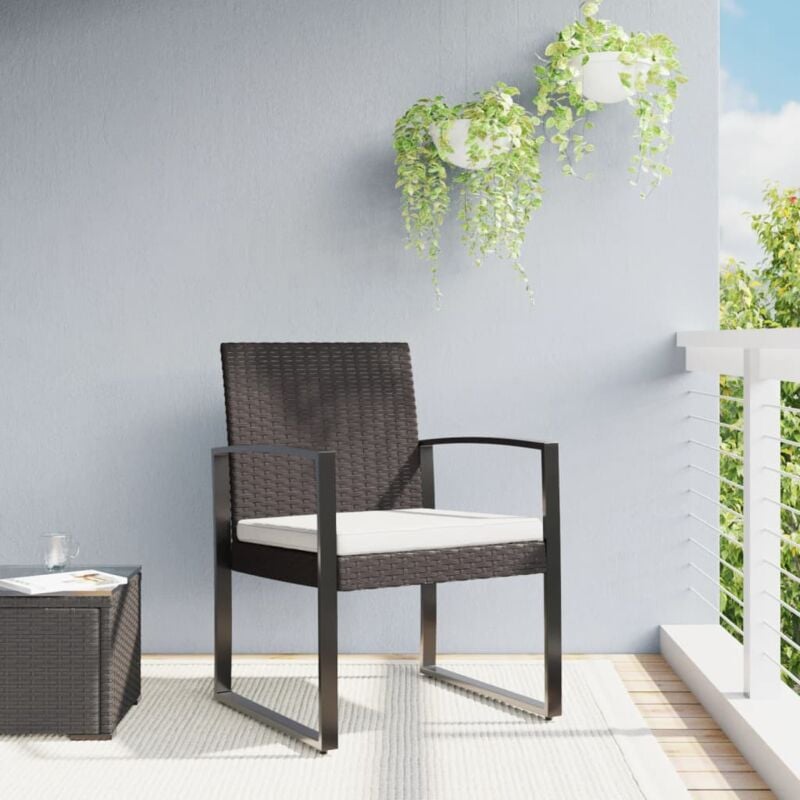 foto del prodotto vidaxl sedie da pranzo da giardino 2 pz marroni in rattan pp