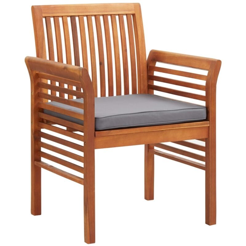 foto del prodotto vidaxl sedie da pranzo giardino con cuscini 4 pz legno massello acacia