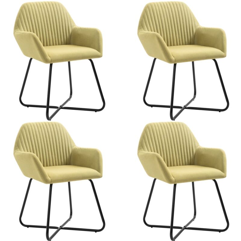 foto del prodotto vidaxl - sedie da pranzo girevoli 4 pz verde in tessuto